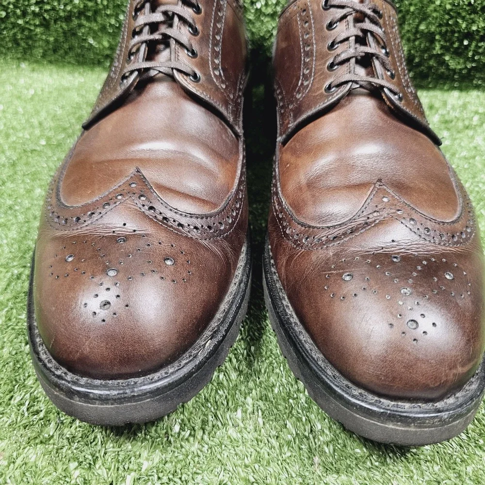 Allen Edmonds 'Tate' Brown Leather Wingtip Oxfords Dress Shoes Mens Size 13 D